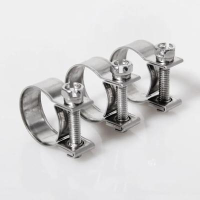 5Pcs/set Stainless Steel Hose Clamp Adjustable Repair Tool Pipe Ducting Hose Clamp Strap Cable Fasteners Electrical Fittings