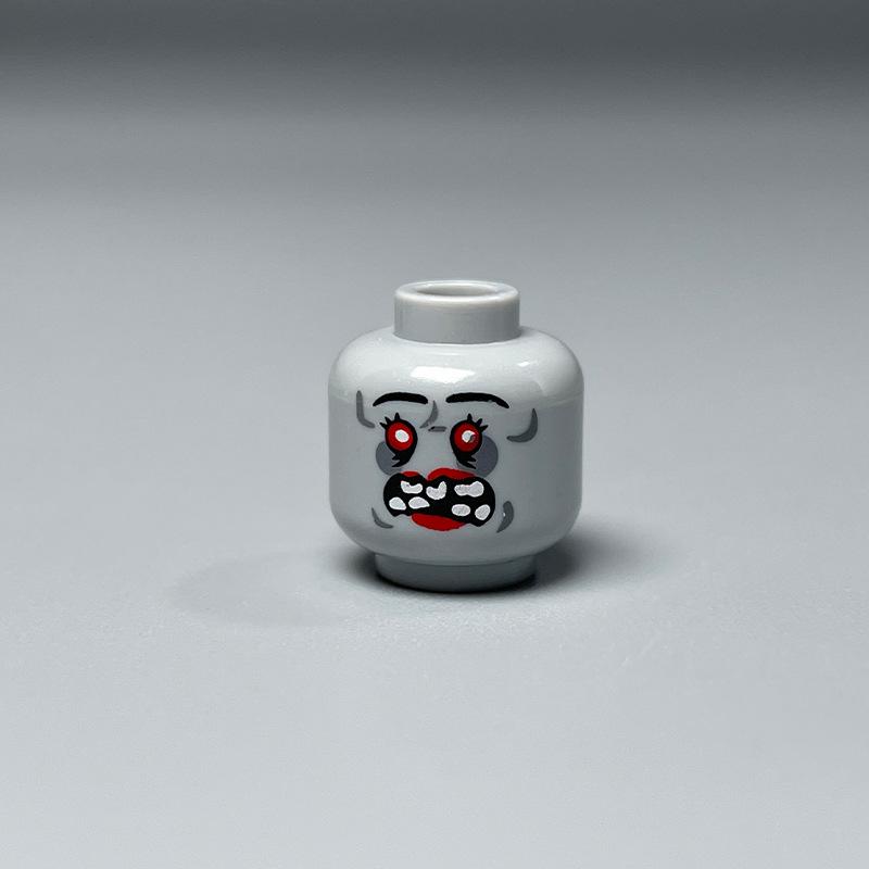 Building Block Minifigure Heads Set – Facial Expressions in Yellow