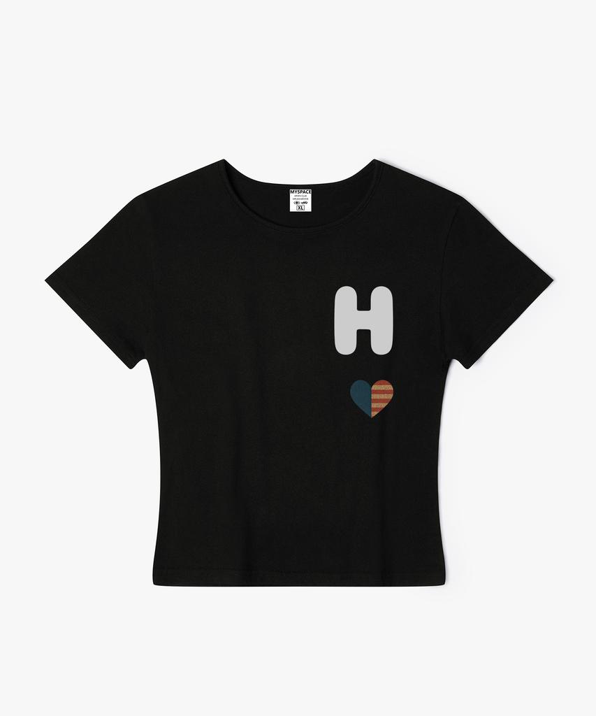 Hilukaakaibeu Small H Women'S Slim Fit Short Sleeve T-Shirt