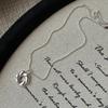 S925 Sterling Silver Niche Design Croissant Simple Necklace Wind Blogger Collarbone Chain