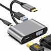 SUNROZ HDMI and VGA Adapter with Type-C Adapter Hub for USB-C To TV and Projector Cable for TV 4K (A486590)