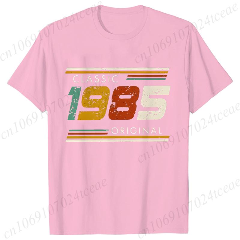 Fashion Birthday Gift for Men T-shirt Vintage Made in 1985 40th Birthday 40 Years Old Tops Summer Streetwear Short Sleeve Tees