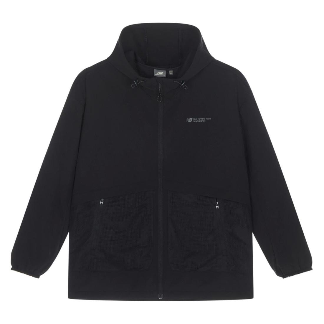 New Balance Woven Hooded Jacket Asia Sizing Black Unisex NAE24151-BK XL