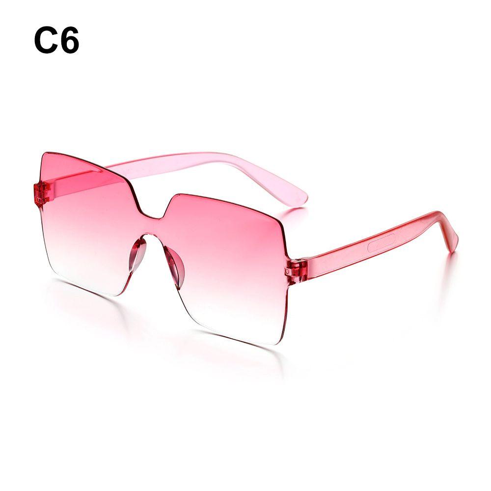 Costume Transparent Candy Color Sunglasses for Women Glasses Rimless Square Sunglasses High Quality High Quality