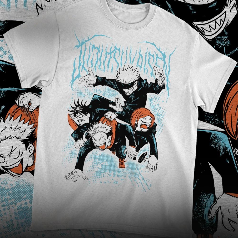 2026 anime Jujutsu Kaisen Graphic TShirt 100Cotton Oversized Shirt unisex Unisex Short Y2k Sleeve ONeck Selling Popular Fashion 4XL