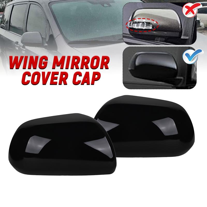 Left Right Door Wing Rearview Mirror Cover Cap For Toyota Sienna 2011 2012 2013 2014 2015 2016 2017-  W/O Turn Signal Light