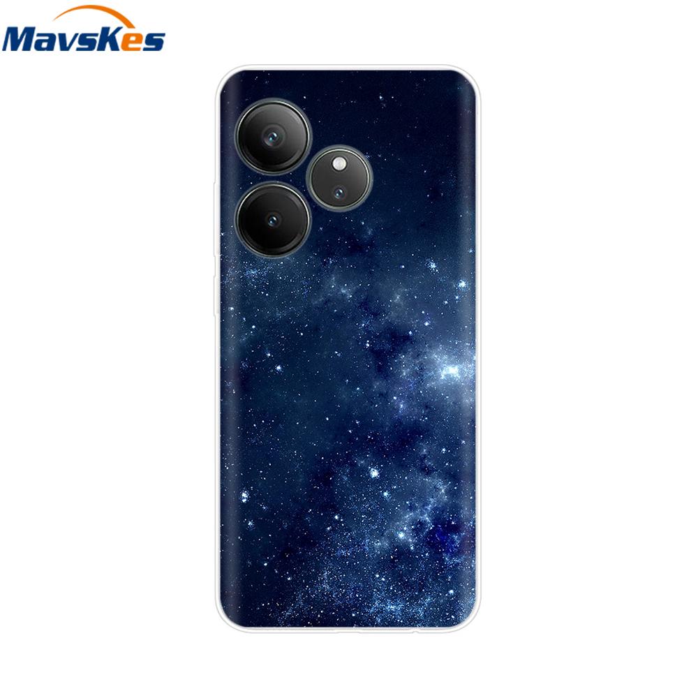 For Realme GT 6T Case Soft TPU Clear Painted Back Cover For Realme GT 6 Case GT6 6T Transparent Bumper RealmeGT6 Cute Protector