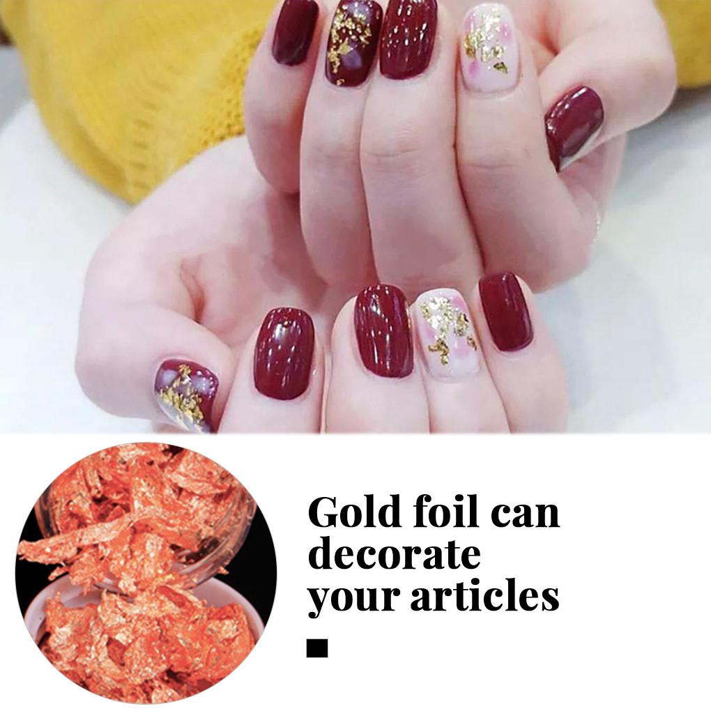 Gold Foil Leaf Festival Cake Dessert Pastry Candy Flakes Bakery Bar Food Dishes Tea Drink Decoration DIY Craft