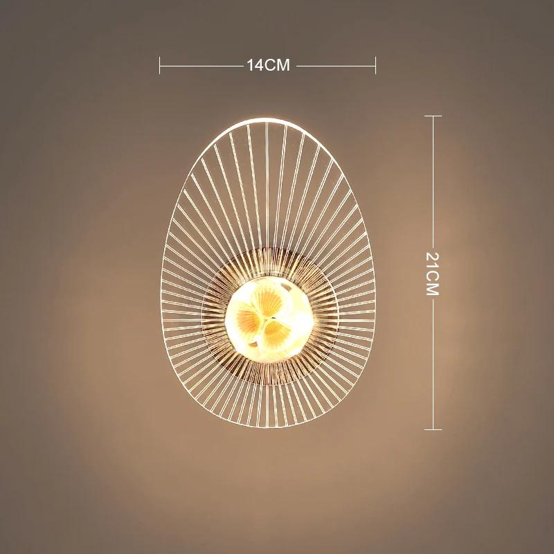 AC90-260V Indoor LED Wall Lamp Living Room Decoration Wall Light Home Lighting Fixture Loft Stair Light Round Aluminum