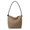 Stylish Retro Suede Bucket Bag For Women In Black Khaki And White Perfect For Casual Street Fashion