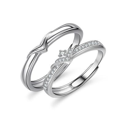 Romantic and Creative Love Flying Couple Ring Men and Women's One Pair Bird Tail Couple Rings Fashion Fashionmonger Twin Live Ring