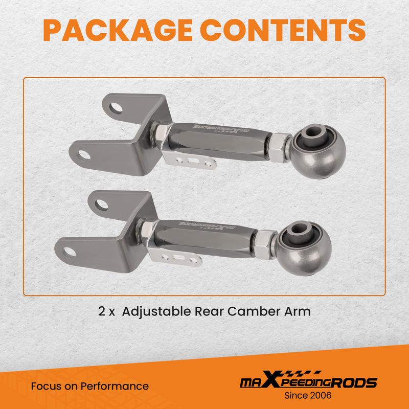 Set of 2 Adjustable Rear Camber Control Arms Kit For Tesla Model 3 / Y 2017 2018