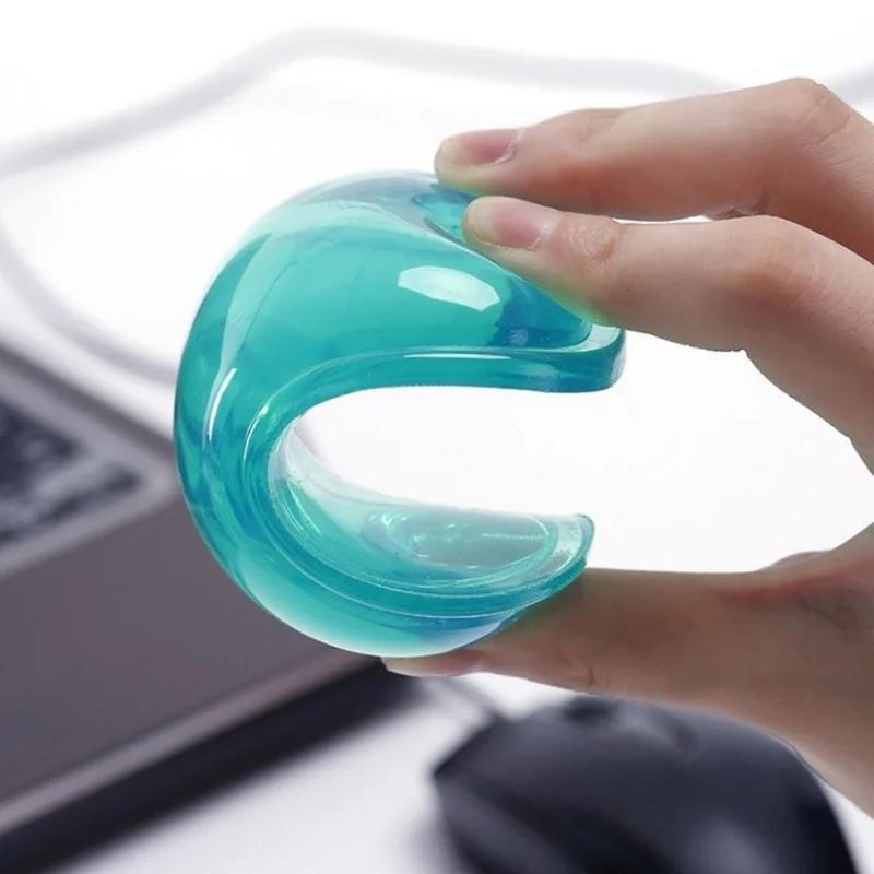 Silicone Heart-shaped Computer Mouse Wrist Pad 3D Wavy Comfort Gel Computer Mouse Hand Wrist Rests Support Cushion Pad