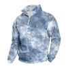 Men's Casual Quarter-Zip Stand Collar Sweatshirt with Print for Fall and Winter