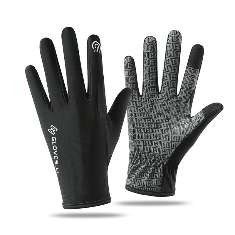

Cycling gloves outdoor sports fitness mountain bike bicycle men and women breathable palm non-slip touch screen full finger gloves M
