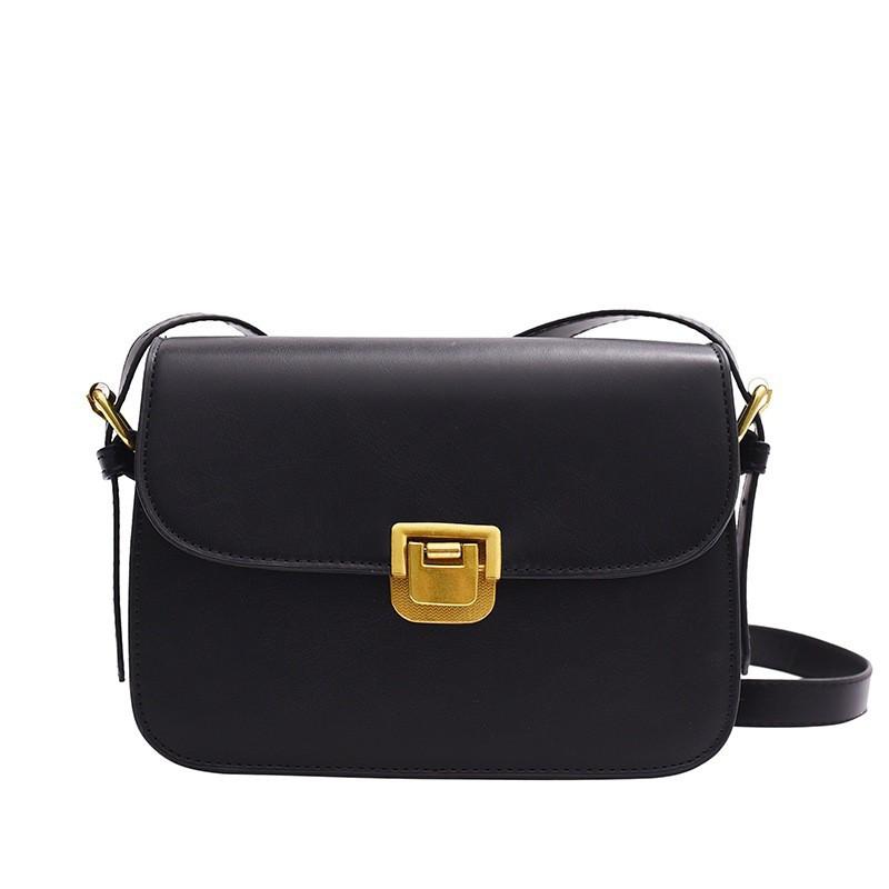 Womens Mini Square Crossbody Bag PU Leather Vintage Style Shoulder With Lock Phone Pocket