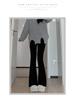 Petite High Waist Black Flare Pants for Women - Slimming and Versatile Summer Suit