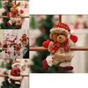 Charming Christmas Dolls Featuring Santa Snowman Elk Bear Perfect For Festive Tree Ornaments