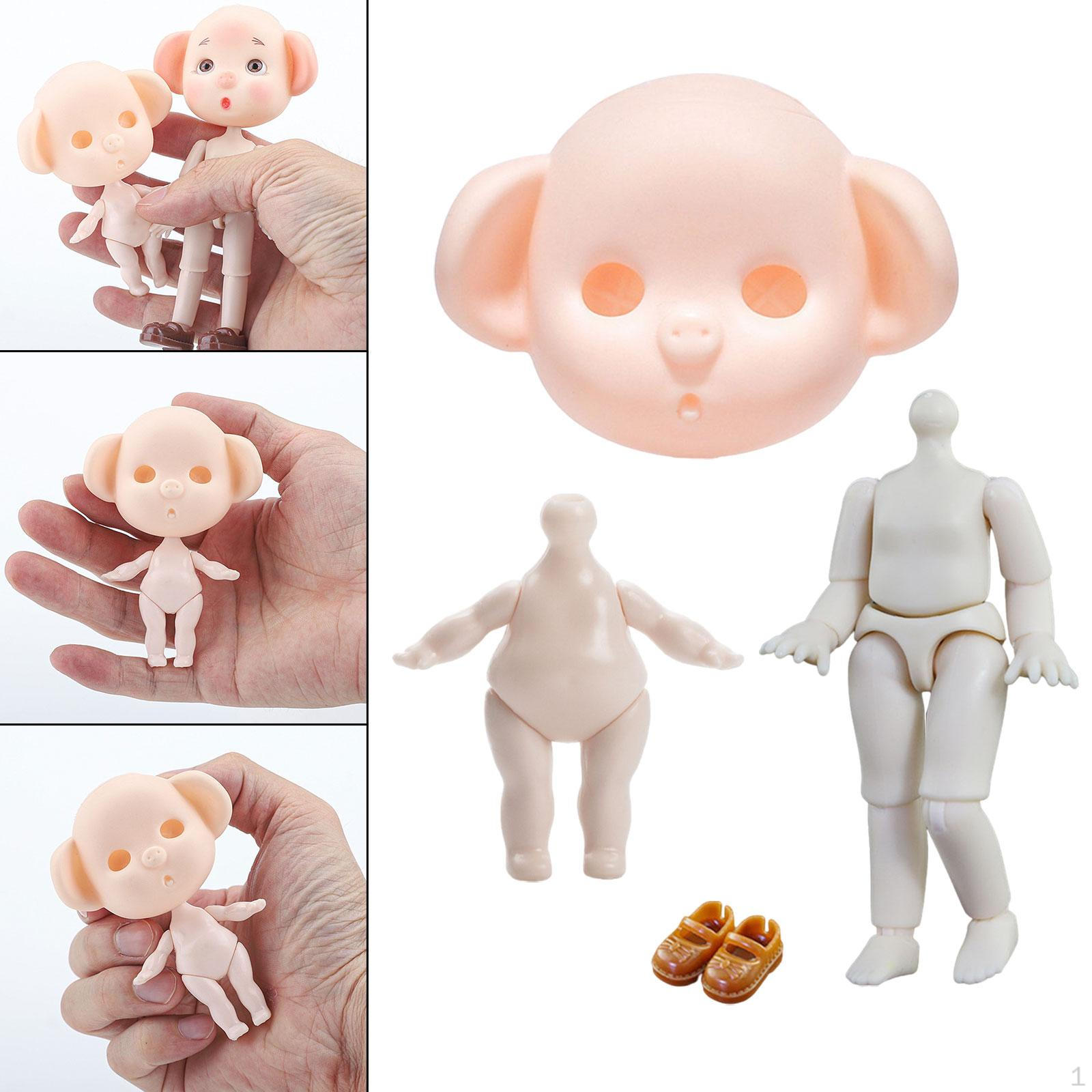

Vegetarian Head without Eyes Ob11 Rubber Dolls for BJD Makeup Toy Doll DIY