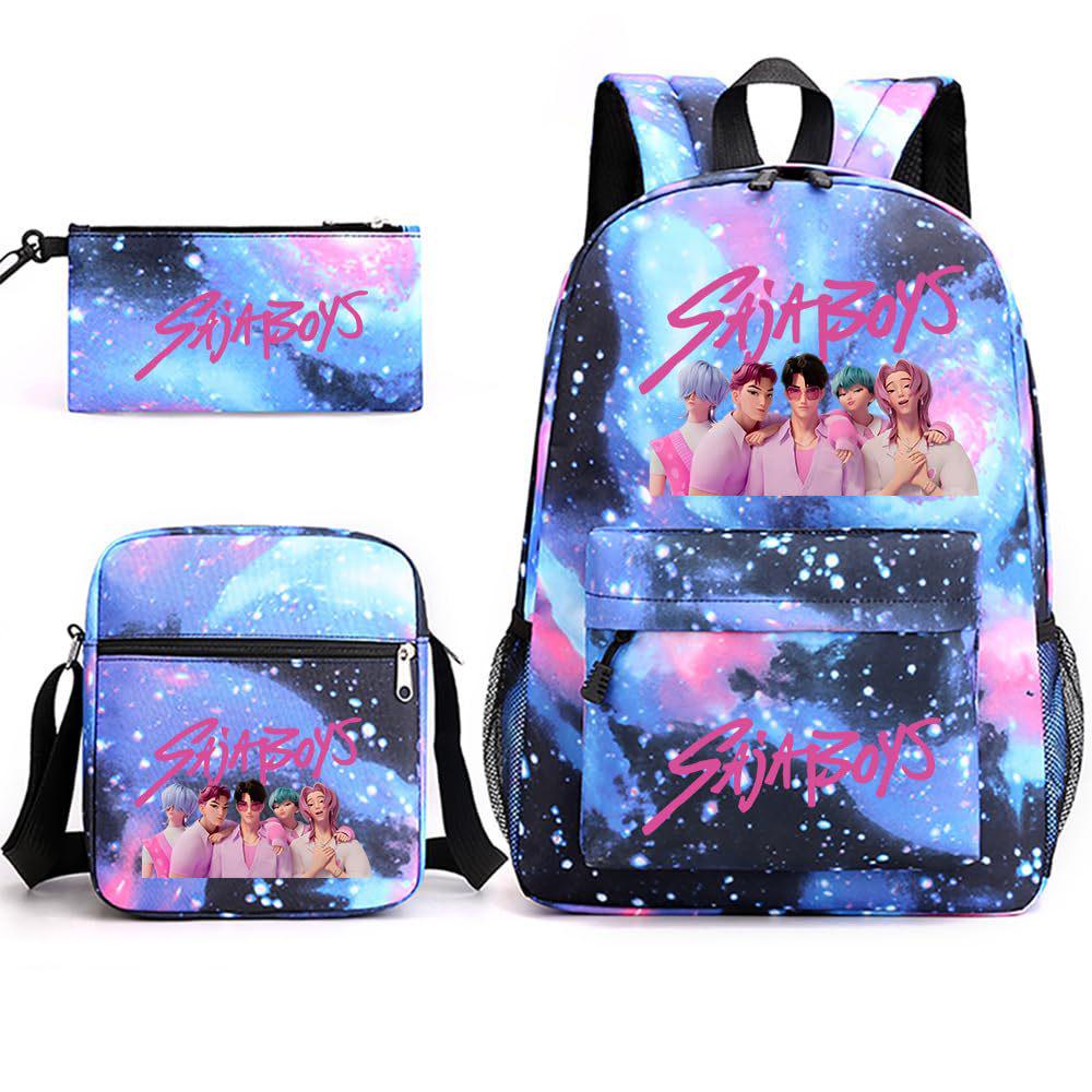 K-POP Demon Hunter Girl Group Children's Backpack, Pencil Case, and Shoulder Bag Set for Middle School Students