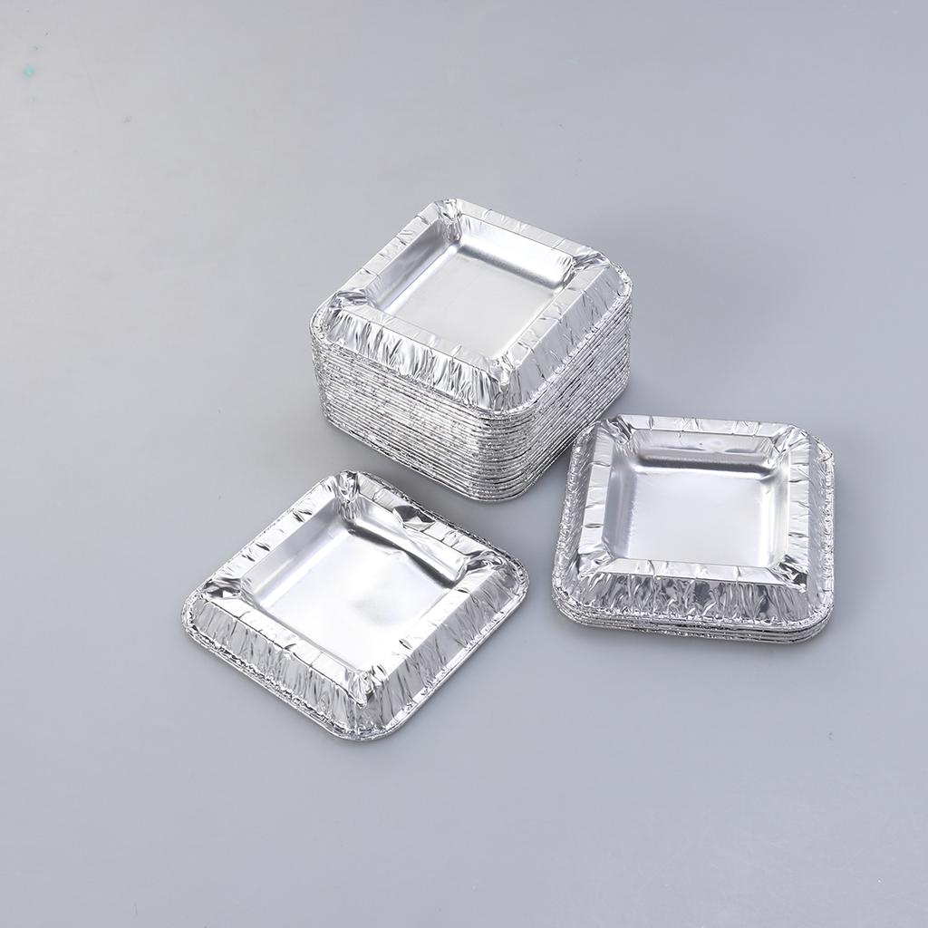 Buy 25 Pcs Square Aluminum Foil Ashtray Disposable Unbreakable Cigar Ashtray at affordable