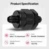 EVIL ENERGY 6AN Male Non Return One Way Inline Check Valve Fitting Aluminum Black