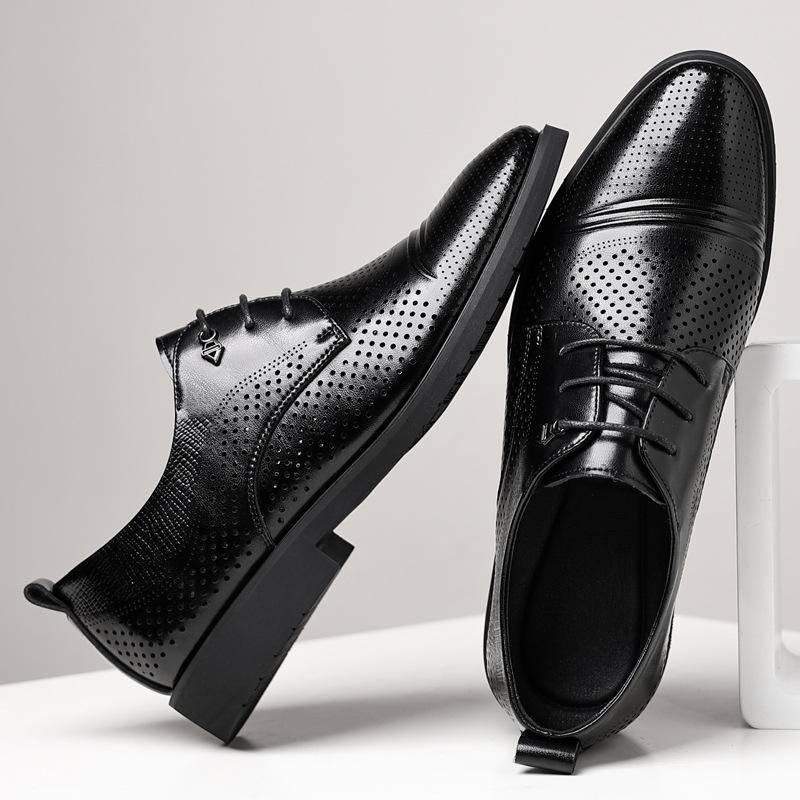 Lederschuhe Herren 2025 Sommer neue große Größe Mode Derby Schuhe Herrenschuhe 2025