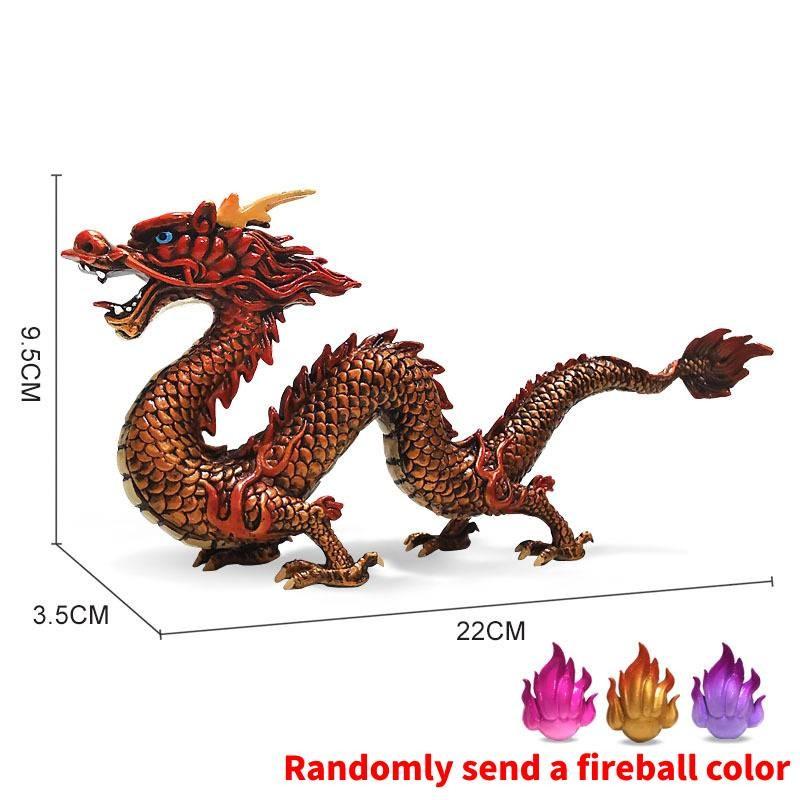 Chinesische Drachenmythologie Modell Pvc Statische Skulptur für Büro- oder Wohnzimmerausstellung