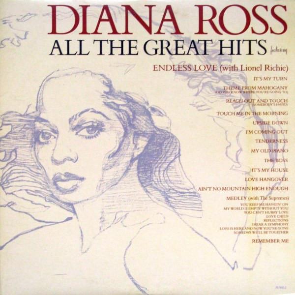 

12-дюймовая пластинка DIANA ROSS All The Great Hits M9602 Motown 1981 Канада SoulFunk Б/у