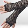 1 par høye elastiske fiskenetthansker Armdeksel Nylon albuelengde Halvfinger nettinghansker Kostymetilbehør