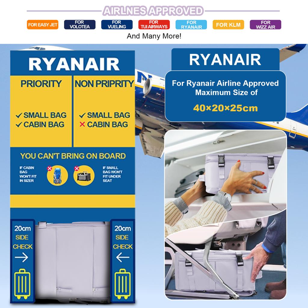 Travel Backpack Airplane Cabin for Women Men Carry Ons Ryanair 40x20x25 Cabin Bag Short Distance Leisure Laptop Backpack Luggage