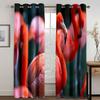 Cortina blackout grossa com estampa de flamingo praia mar de alta qualidade, animal rosa para sala de estar, janela, cortinas de sombreamento alto, nova cortina