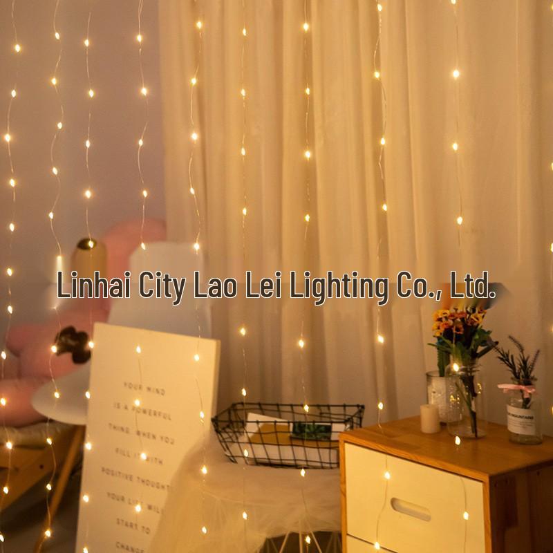 USB LED Copper Wire Curtain String Lights for Christmas, Bedroom, Wedding, or Party Decor