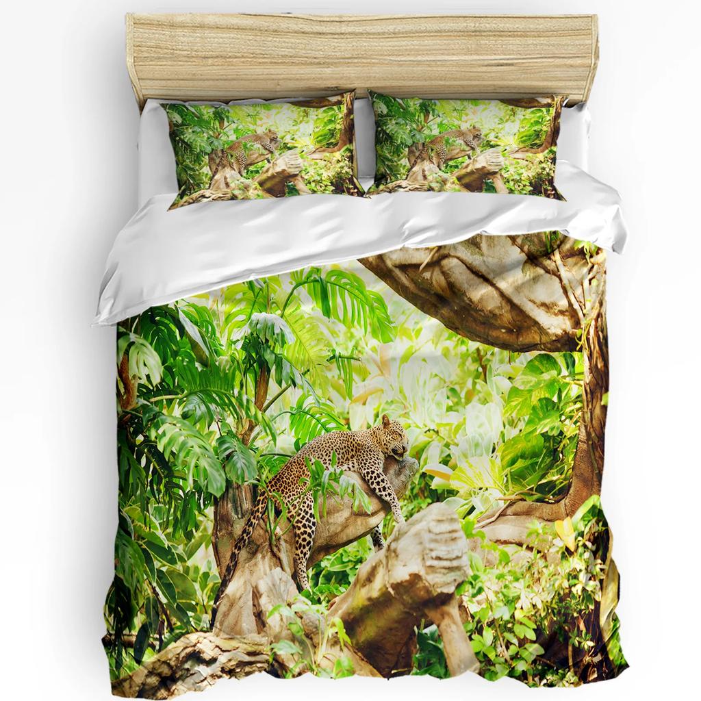 Leopard Print Printed Comfort Duvet Cover Pillow Case Home Textile Quilt Cover Boy Kid Teen Girl Luxury 3pcs Bedding Set
