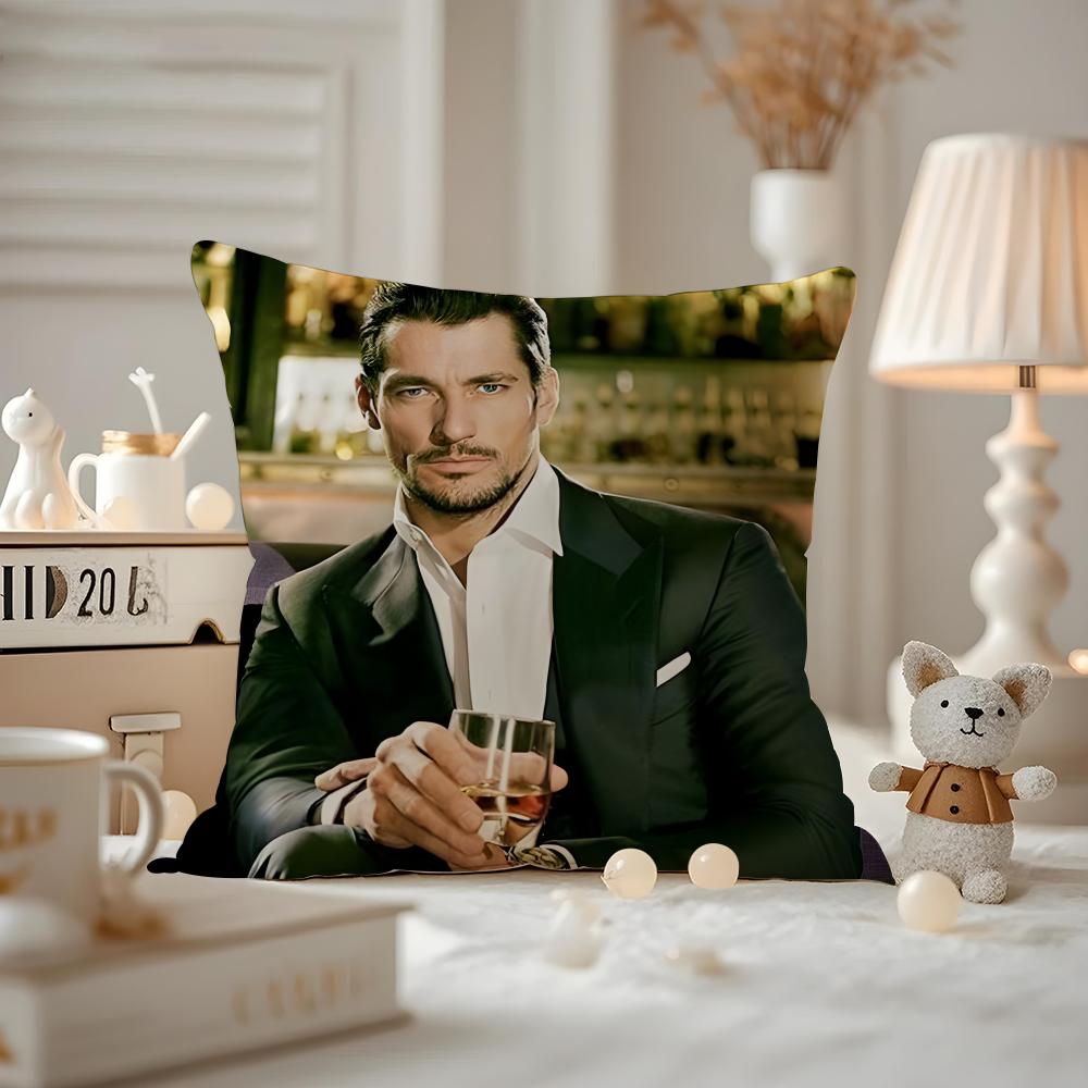 

David Gandy Cushion Cover Pattern Printed Pillowcase For Living Room Sofa Cushion Cover & Bedroom Decor 12x12Inch