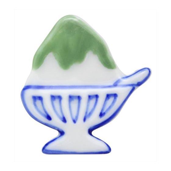 Arita Ware Okuyama Kiln Kakigori (Shaved Ice) Chopstick Rest - Melon
