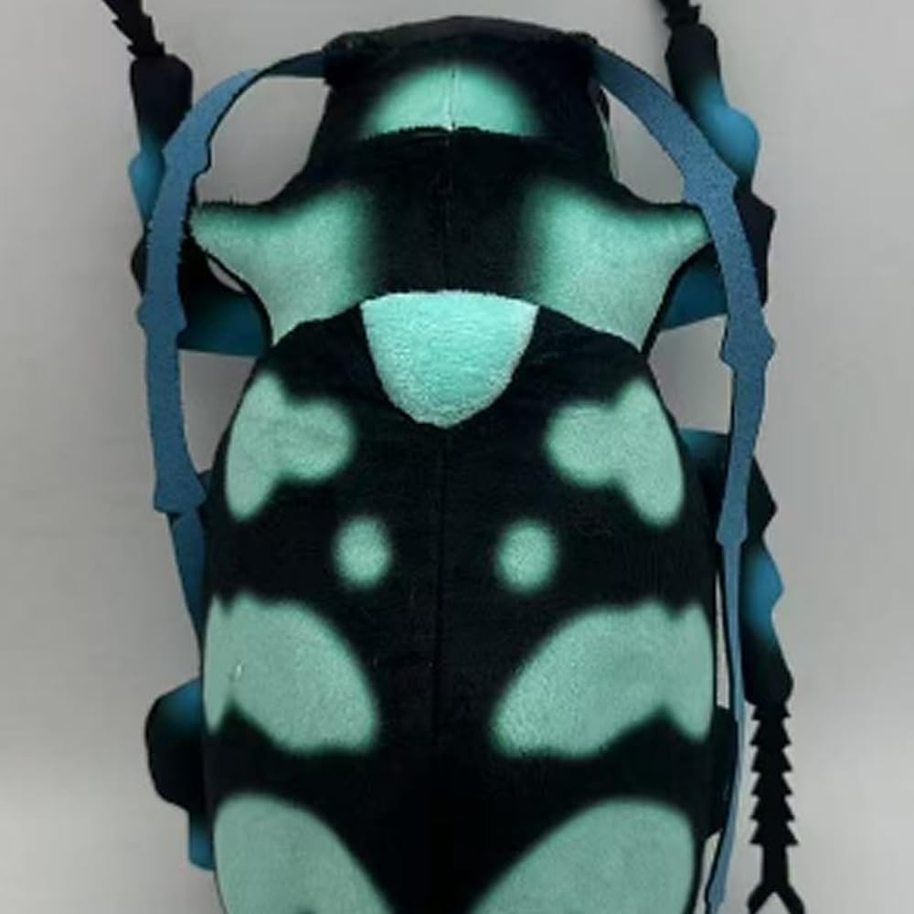 [Realistic Design] Indigo Longhorn Beetle Plush Toy  Insect Encyclopedia-Level Detail  Super Soft, Safe Materials  Large 25cm Size  Educational Gift