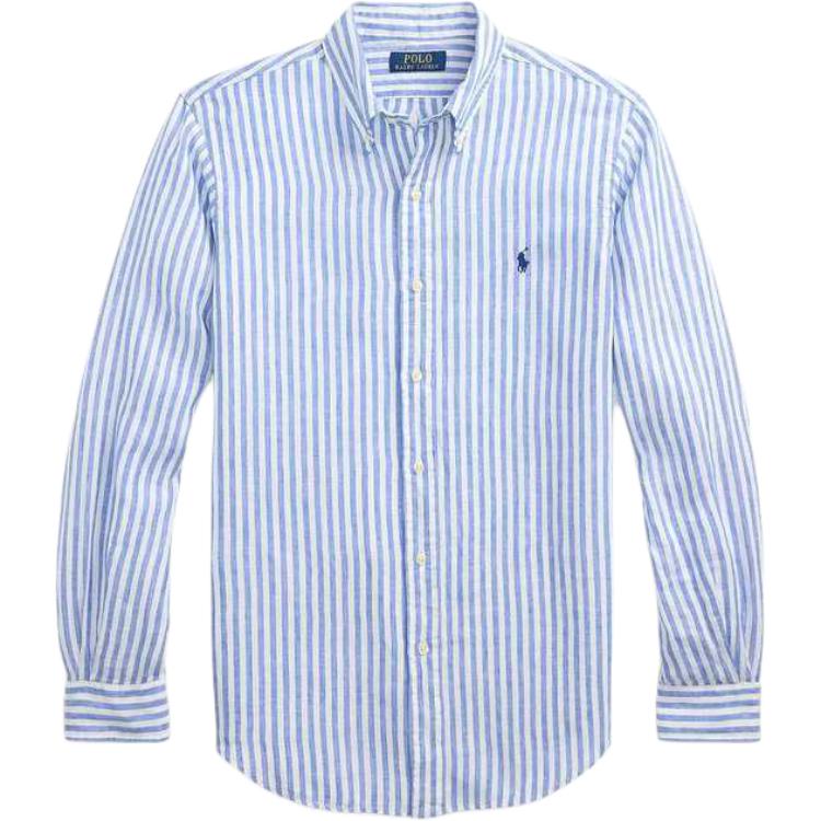 

Polo Ralph Lauren SS25 Рубашка мужская с длинным рукавом, полосатая льняная, с вышивкой логотипа, многоцветная MNPOWOV16824209-100 XL