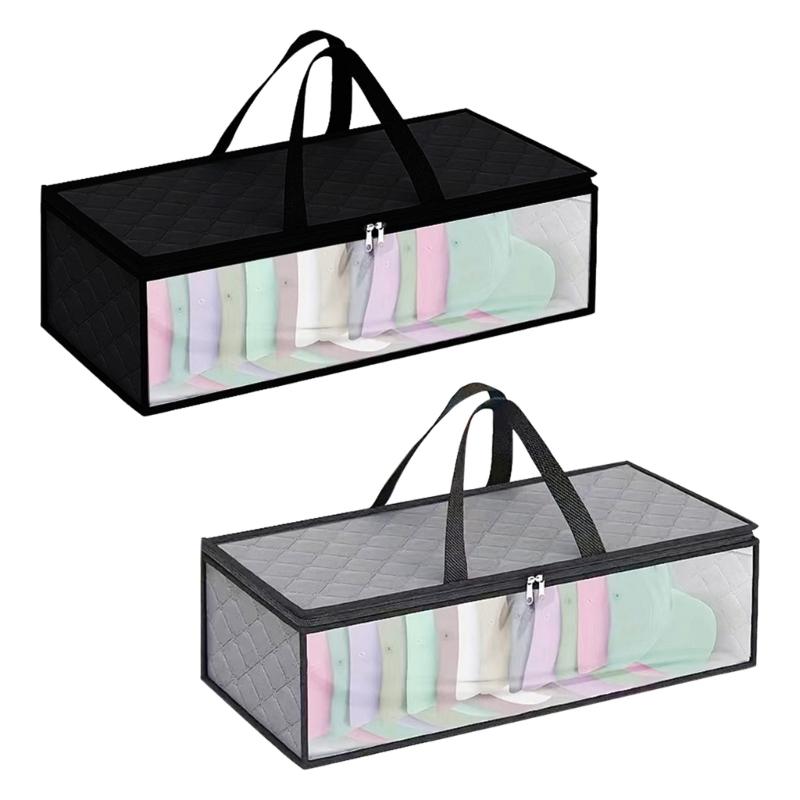 Clothing and Hat Storage Pouch Foldable Baseball Caps Hanging Bag Practical Wardrobe Organizer for Clothes and Garments