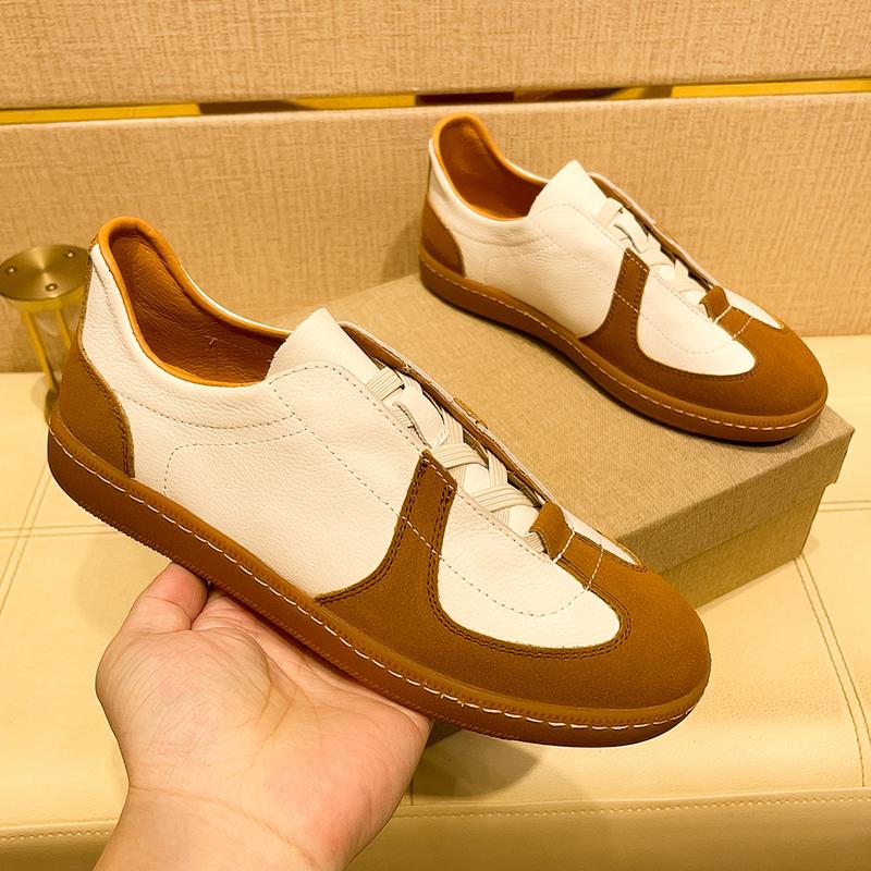 Fashion Genuine Leather Casual Shoes Men's Lace Up Oxford Shoes Outdoor Jogging Shoes Leisure Walk Man Tenis Masculino Simple Sneakers