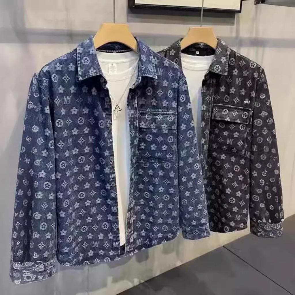 Autumn Men's Loose Denim Jacket - Korean Style Trend, Teen Fashion