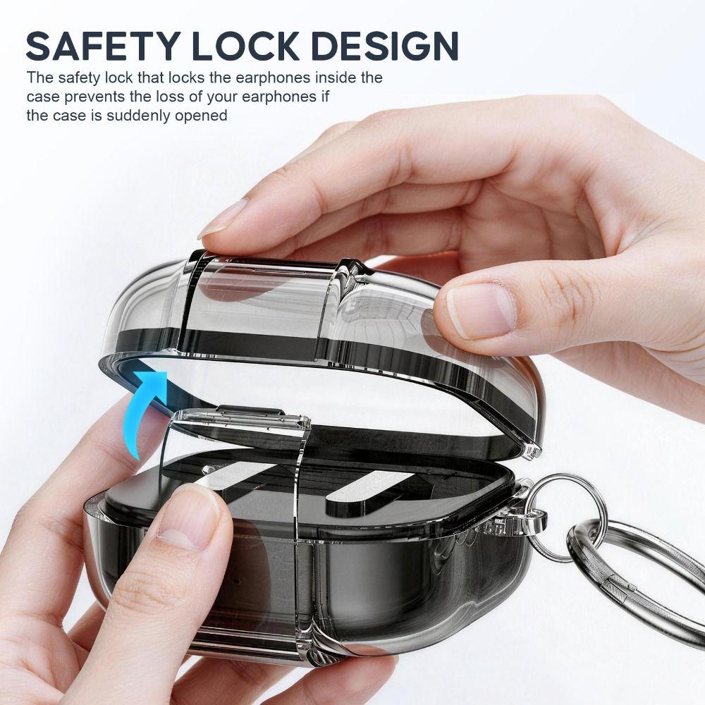 Transparent Earphone Case Full Cover Shell Earbuds Cover for Samsung Galaxy Buds4/4pro Travel