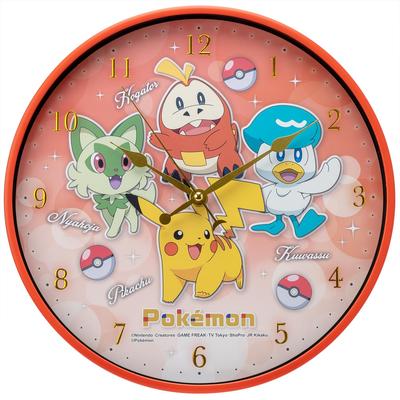 Tees Fabrikkveggklokke Pokemon Scarlet Fiolett Analog Silent Kontinuerlig Second Hand Rød PM-5520423NA