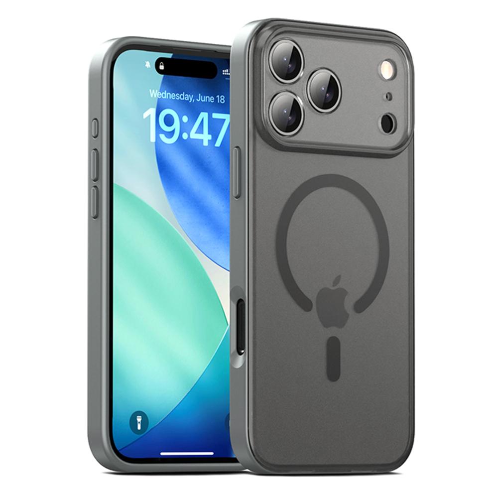 IPAKY For iPhone 17 Pro Max Magnetic Case Shockproof PC+TPU Matte Phone Cover
