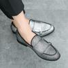 Designer Luxury Men Elegant Shoes Street Casual Wedding Party Comfortable Slip on Smooth Quality Artificial Leather Loafer Shoes