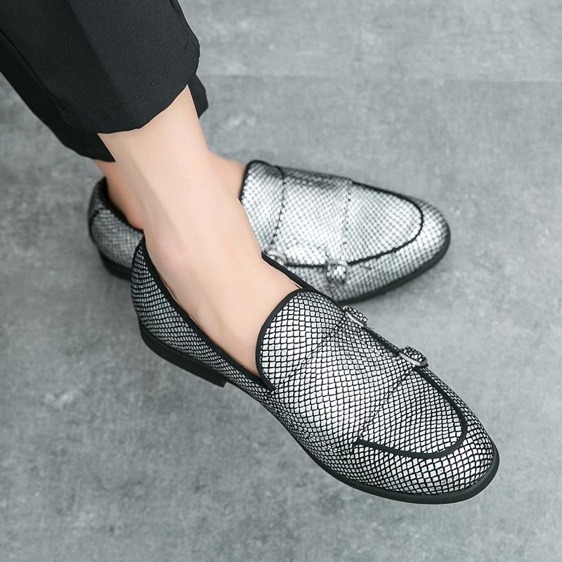 Designer Luxury Men Elegant Shoes Street Casual Wedding Party Comfortable Slip on Smooth Quality Artificial Leather Loafer Shoes