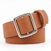 Needle-Free Perforated Silver Buckle Simple Jeans Belt Women'S Design Belt Women