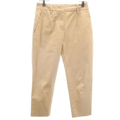 Jil Sander Pantaloni in cotone 32 beige da donna Usati Made in Italy