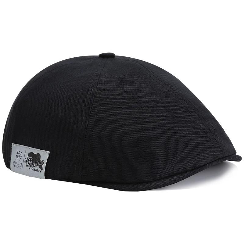 

Japanese-Korean Style Reversible Duckbill Beret: Versatile, Hip Hop Hat for Summer & Autumn, Unisex M (56-58cm) чёрный