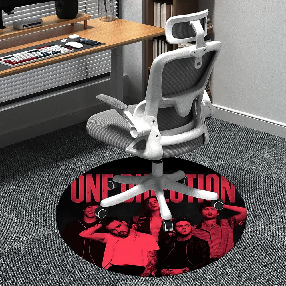 

1pc One Direction Music Band Office Round Area Rug, Indoor Mat Suitable For Office, Under Office Chairs Bedroom Living Room Home Decor, Room Deco125 80cm by 80cm